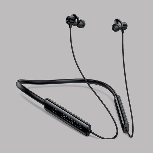 Digimate Hamsafaar Neckband, 100Hrs Playtime, 5.3 Bluetooth Type-C Fast Charging, IPX4 Water Resistant, Voice Assistant Support, Magnetic Switch (DG-NB-1012-Black)