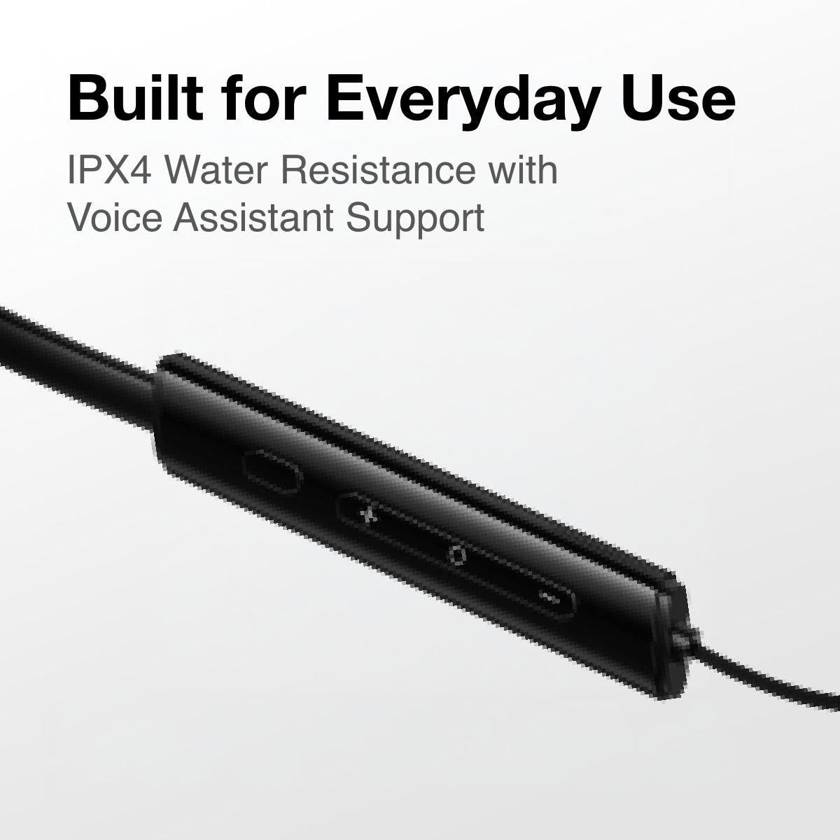 Digimate Hamsafaar Neckband, 100Hrs Playtime, 5.3 Bluetooth Type-C Fast Charging, IPX4 Water Resistant, Voice Assistant Support, Magnetic Switch (DG-NB-1012-Black)