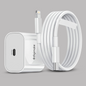 Digimate iPhone 20W Charger with Lightning Cable Compatible with iPhone 11/12/13/13 Max/ Pro Max (White)(DG-ADP-1004)