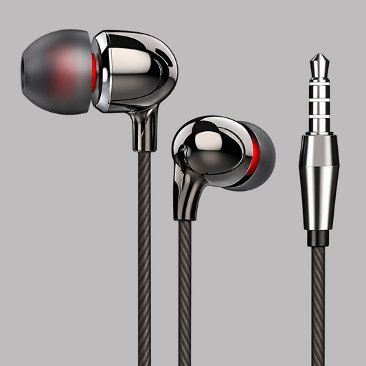 Digimate Jackbeat Wired Earphones with 3.5mm Jack | HD Voice Clarity | Bass Boosted Sound | Tangle-Free 1.2m Cable | In-Line Call & Music Controls | Black (DG-HF-1001)