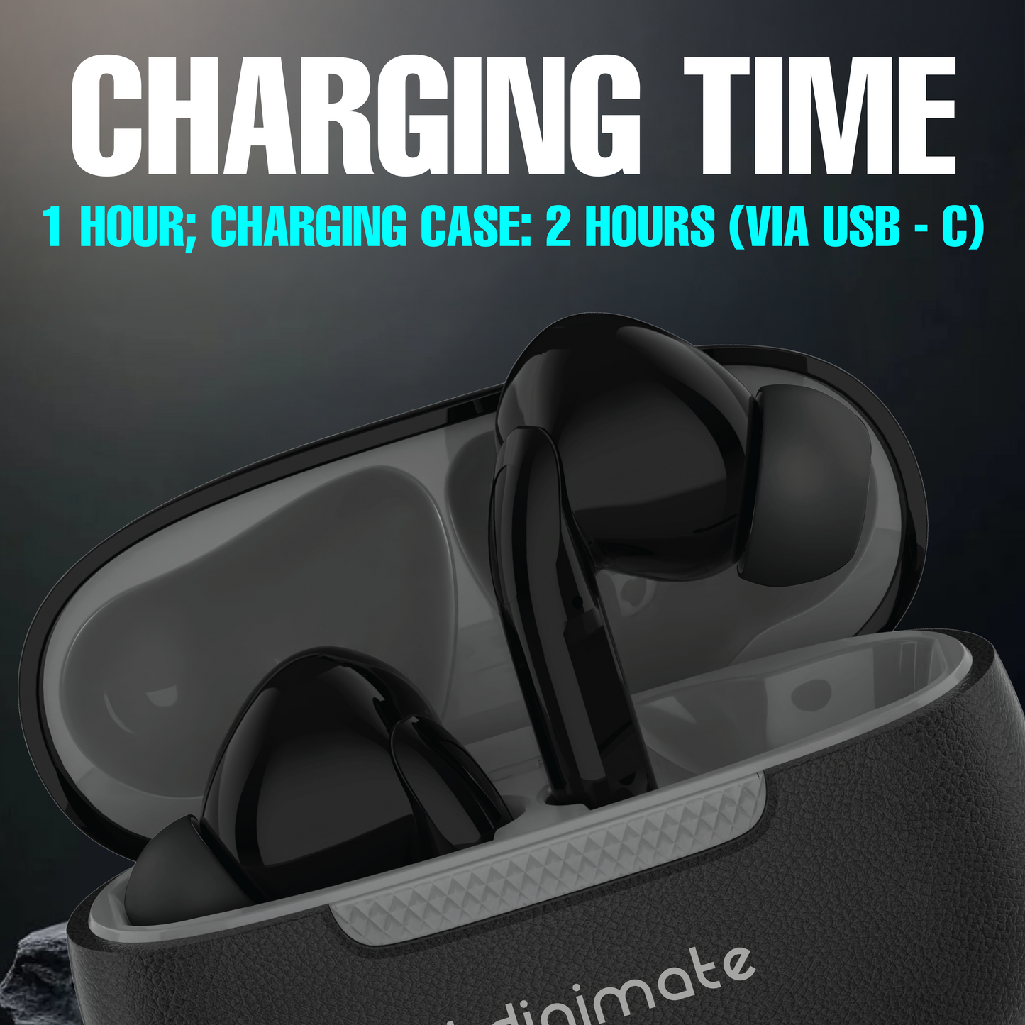 Digimate Jaalsa 300 Mins Playtime TWS Earbuds with Bluetooth 5.3, Dual Mic, 200mAh Battery (DG-EB-JAALSA-02, Grey)