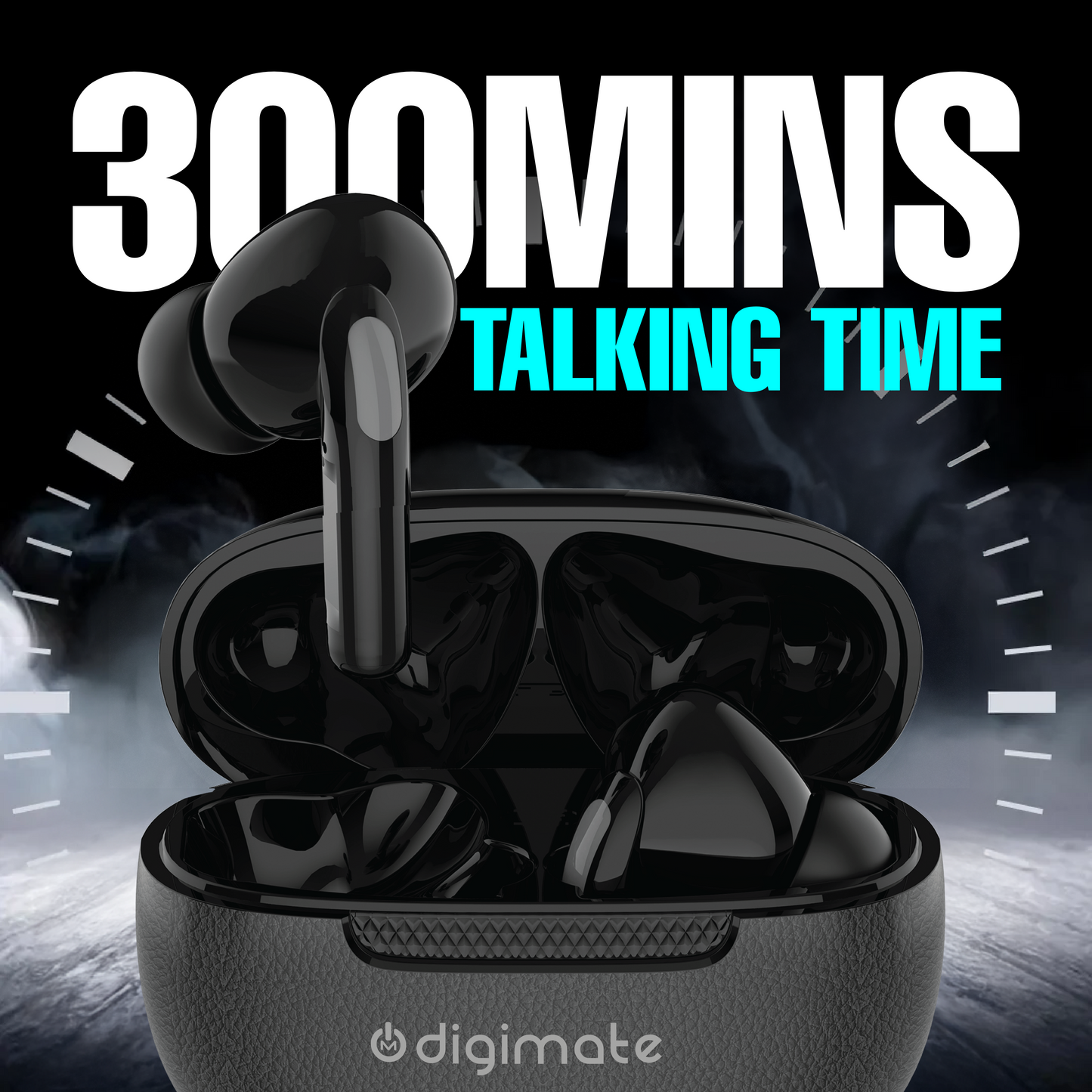 Digimate Jaalsa 300 Mins Playtime TWS Earbuds with Bluetooth 5.3, Dual Mic, 200mAh Battery (DG-EB-JAALSA-02)