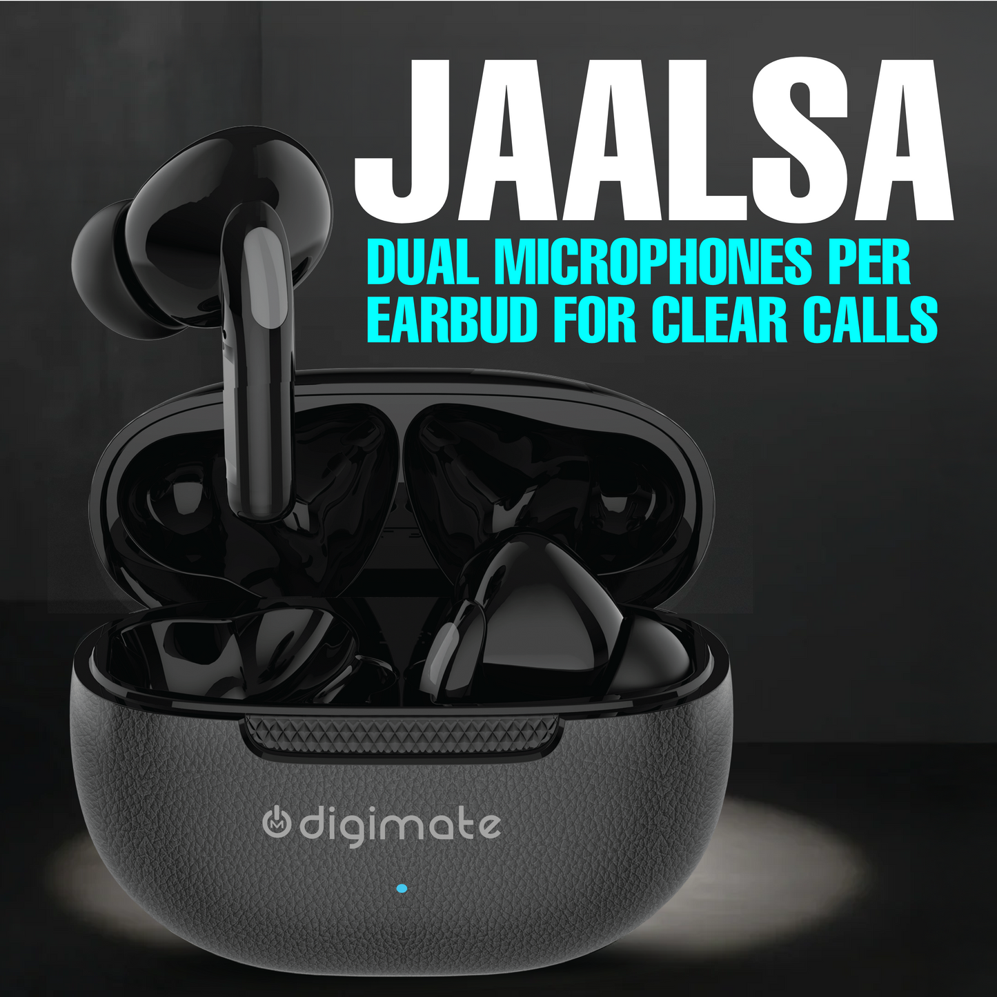 Digimate Jaalsa 300 Mins Playtime TWS Earbuds with Bluetooth 5.3, Dual Mic, 200mAh Battery (DG-EB-JAALSA-02)