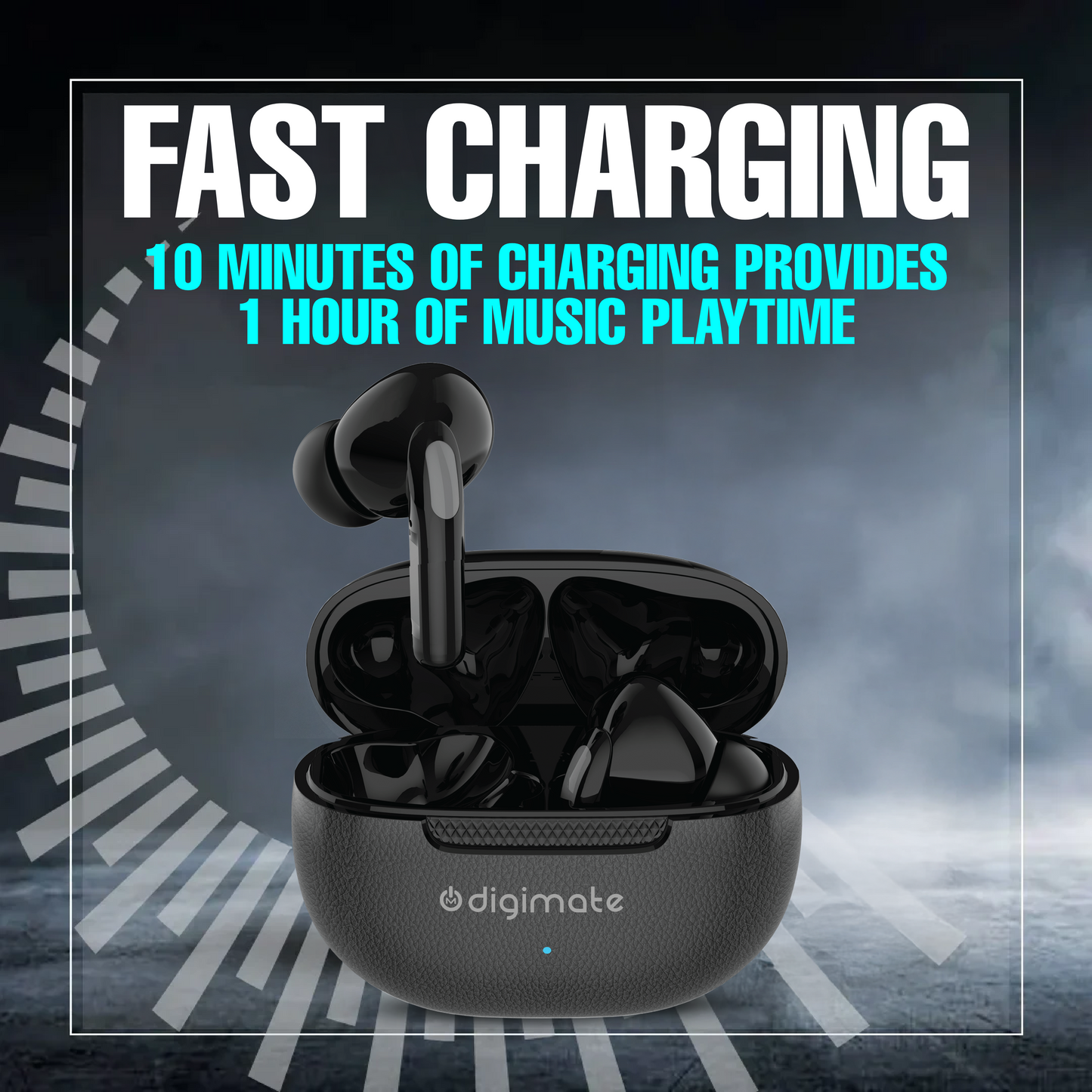 Digimate Jaalsa 300 Mins Playtime TWS Earbuds with Bluetooth 5.3, Dual Mic, 200mAh Battery (DG-EB-JAALSA-02)