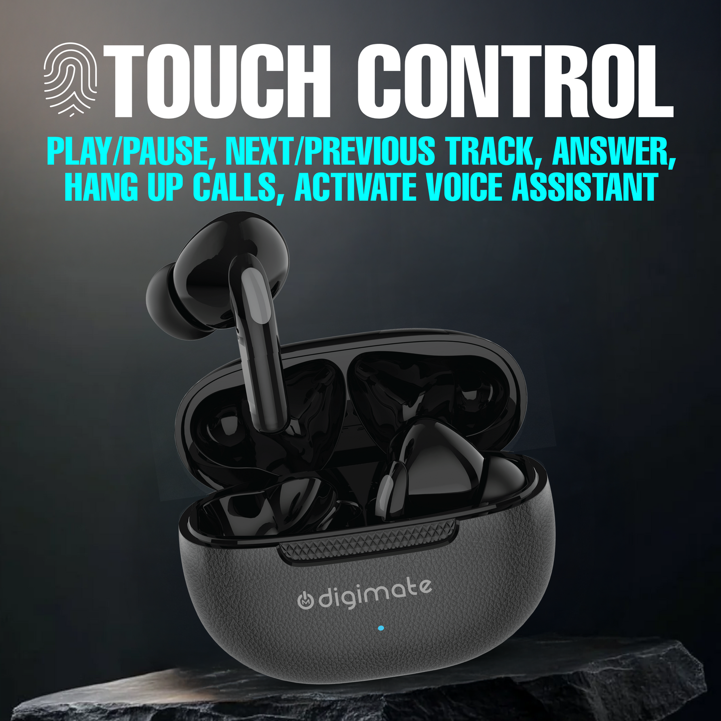 Digimate Jaalsa 300 Mins Playtime TWS Earbuds with Bluetooth 5.3, Dual Mic, 200mAh Battery (DG-EB-JAALSA-02)