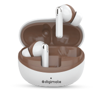 Digimate ME Connected TWS Earbuds | Up to 120H Playtime | Bluetooth 6.0 | Touch Control | Voice Assistance | HD Dual Mic | Type-C Fast Charging | 300mAh Battery