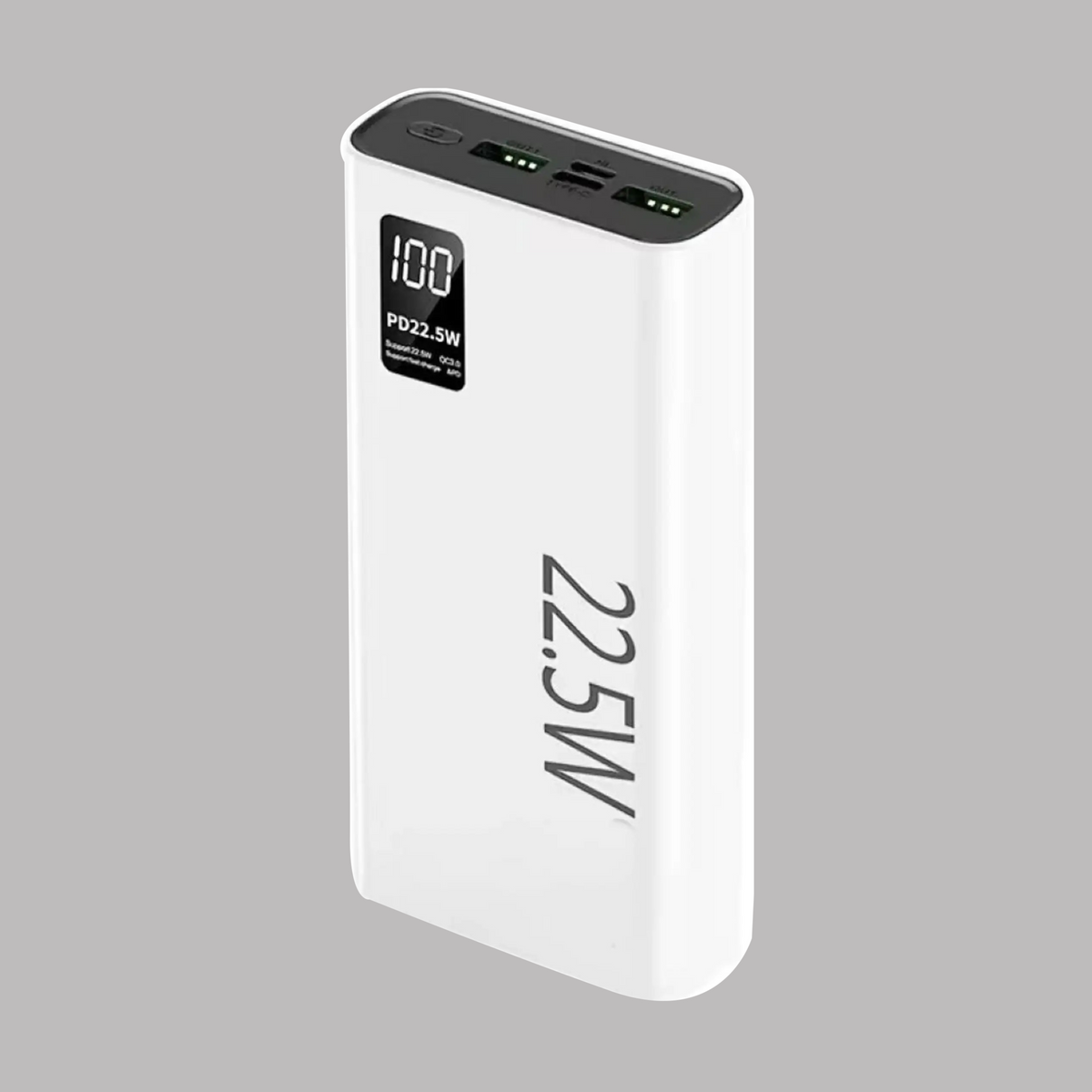 Digimate 22.5W Fast Charging Power Bank with Digital Display | USB-C & Dual USB-A Output | Type-C & Micro USB Input | Multi-Device Charging