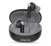 Digimate ME Connected TWS Earbuds | Up to 120H Playtime | Bluetooth 6.0 | Touch Control | Voice Assistance | HD Dual Mic | Type-C Fast Charging | 300mAh Battery