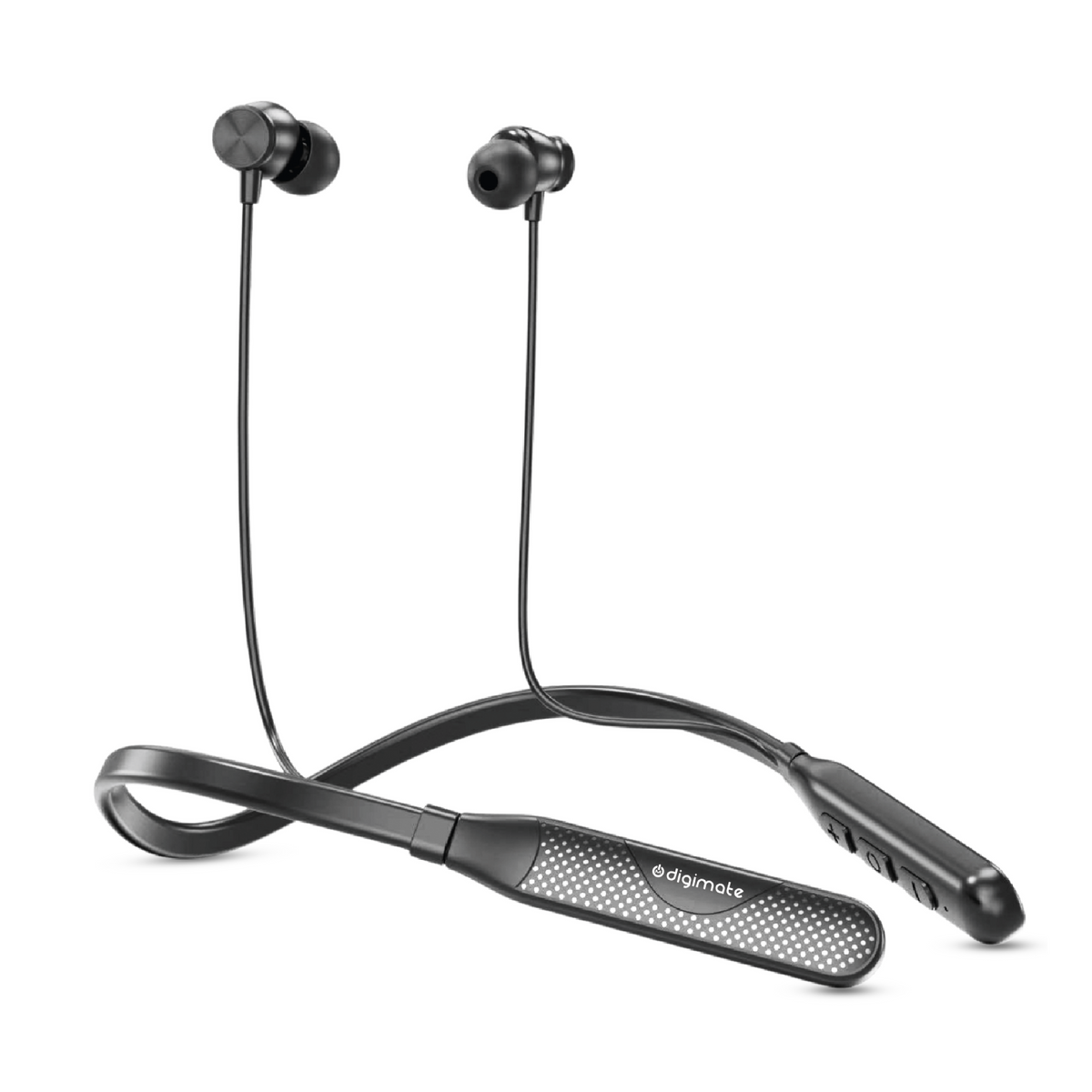 Digimate Masti Wireless Neckband with Thunder Twin 65W Fast Charging Cable | 100H Playtime | Bluetooth 5.0 | IPX5 | USB Type-C | Dual Connector Cable