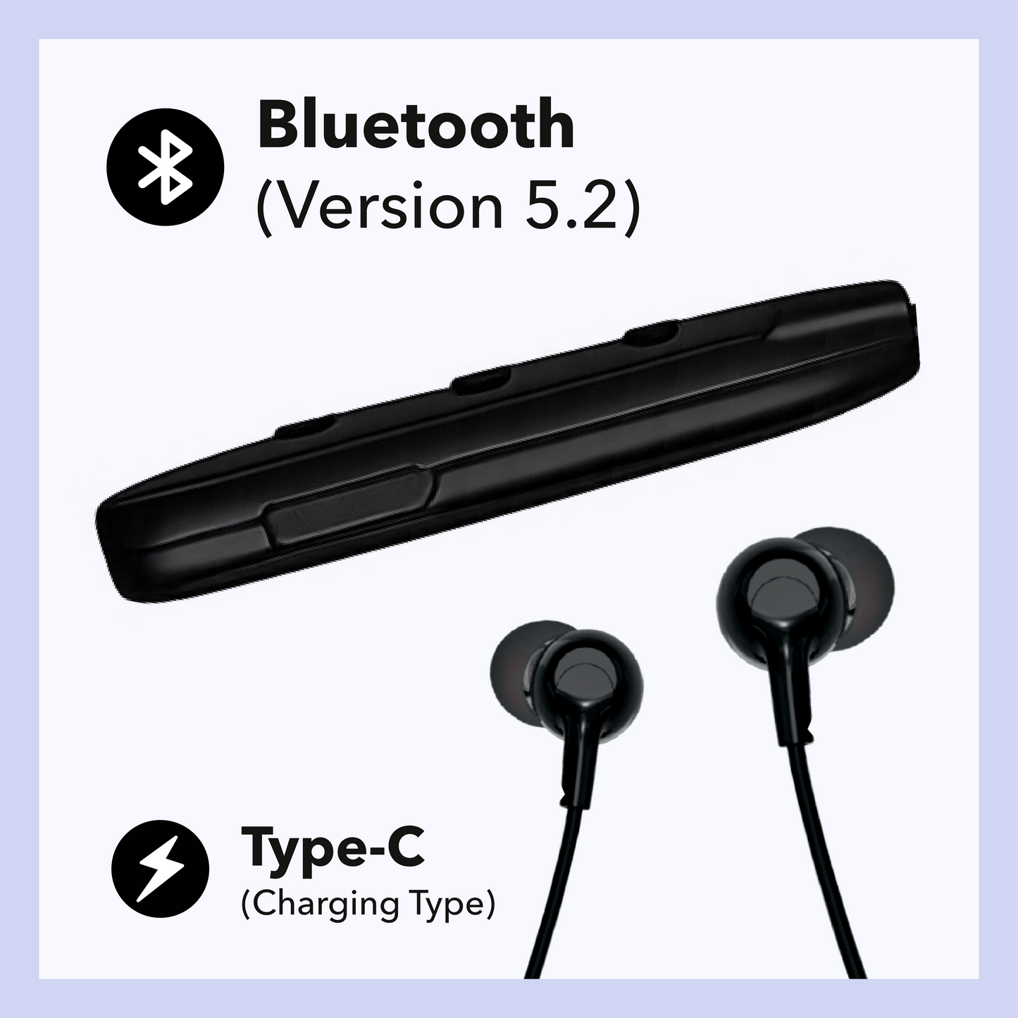 Digimate Thudd Wireless Earbuds with FREE Melody Bluetooth Neckband (DG-NB-1014) | Bluetooth 5.2, Type-C Fast Charging, Voice Assistant Support, 100Hrs Standby | Limited Time Offer