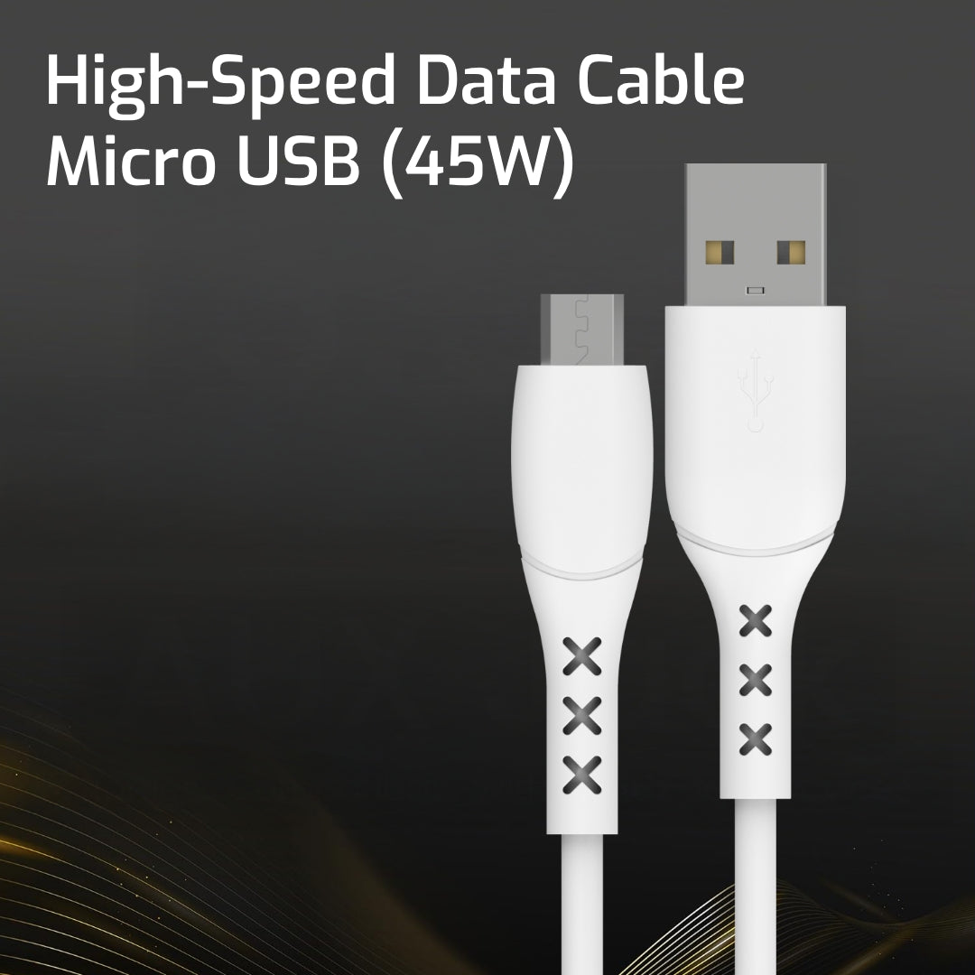 Combo Pack - Digimate 3 Amp Micro USB Cable & USB To C Cable Support Upto 65 Watt