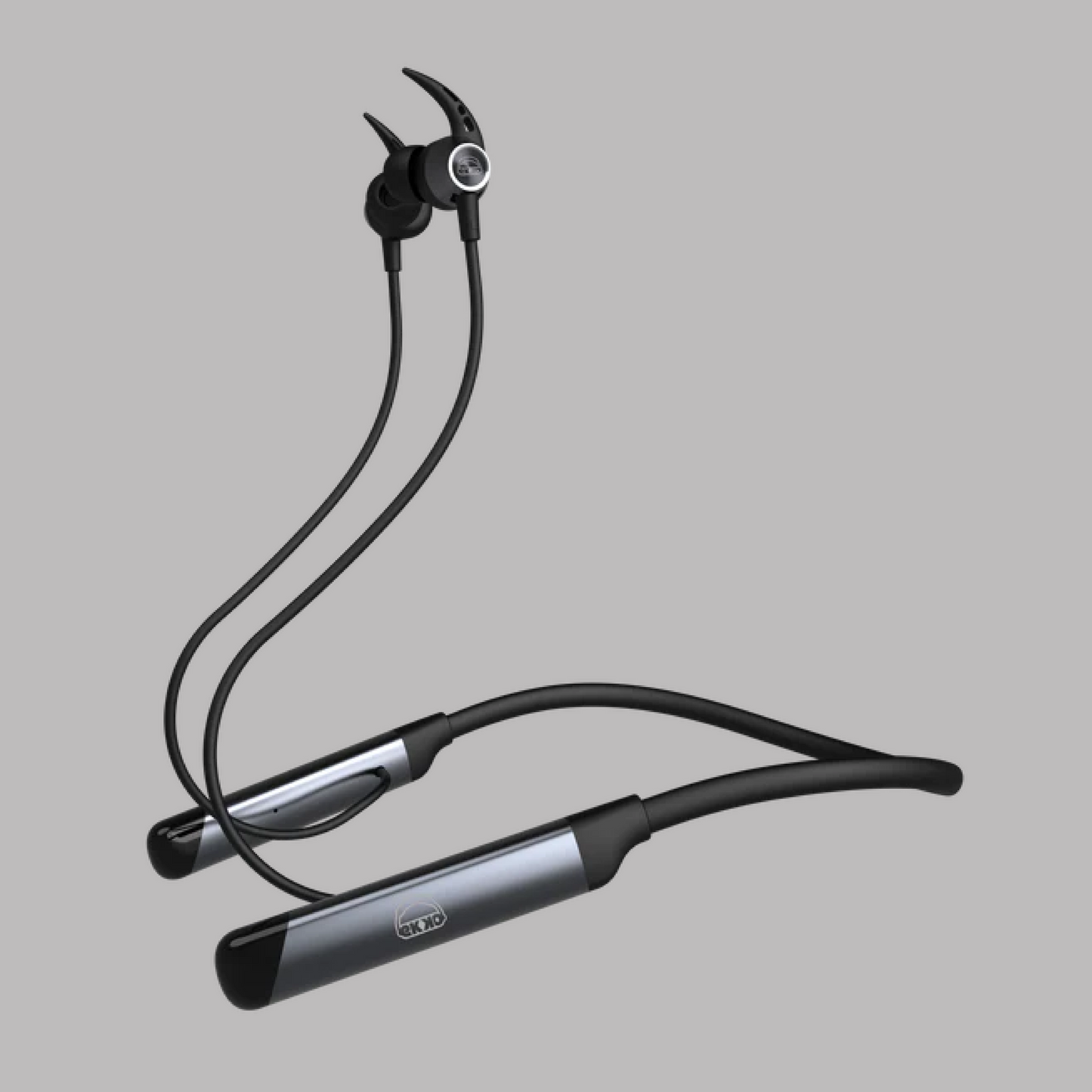 EKKO Unplug N04 Neckband: Premium ENC, 40ms Latency, Max Bass, Twin Connect, Siri & Google Assistant (Black)