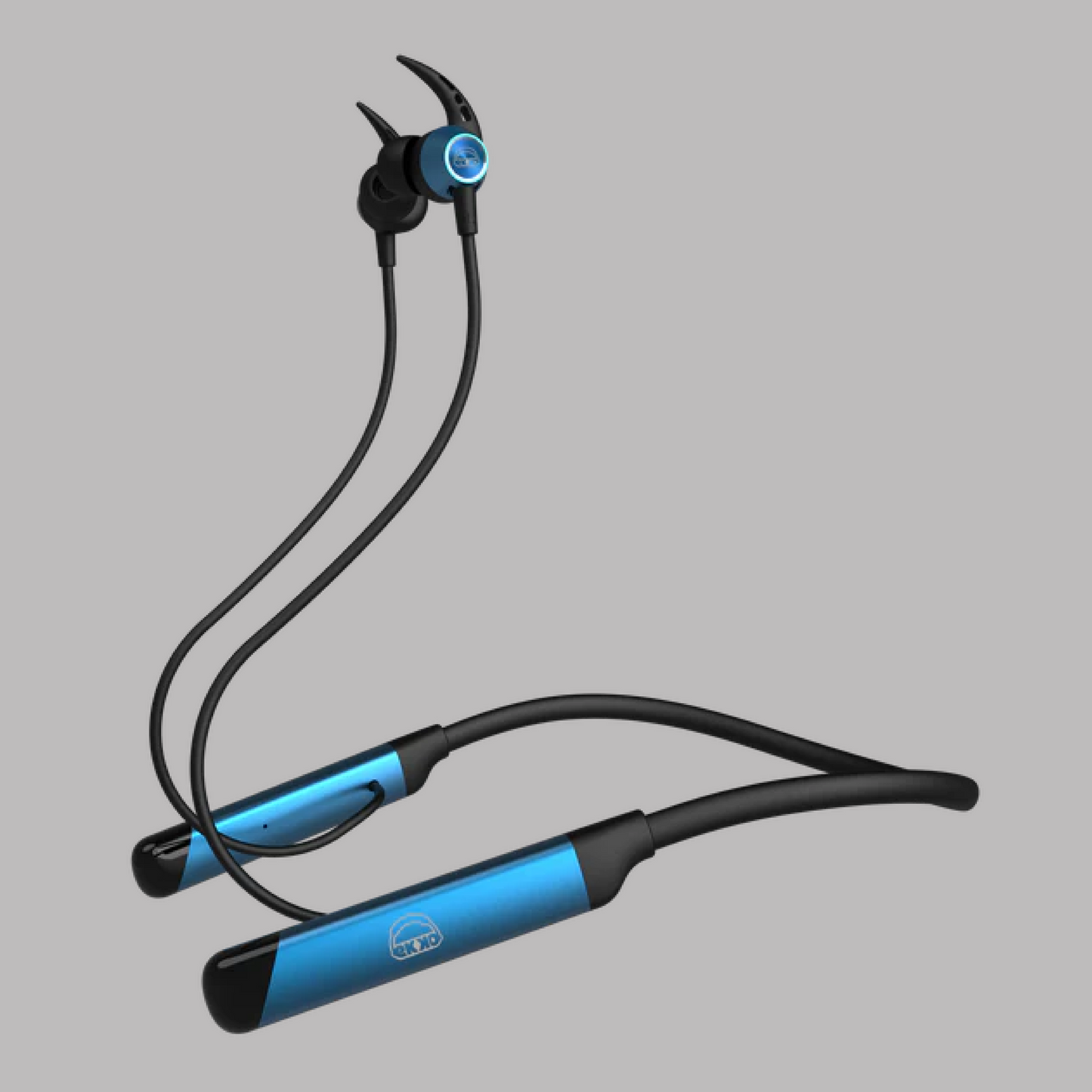 EKKO Unplug N04 Neckband: Premium ENC, 40ms Latency, Max Bass, Twin Connect, Siri & Google Assistant (Blue)
