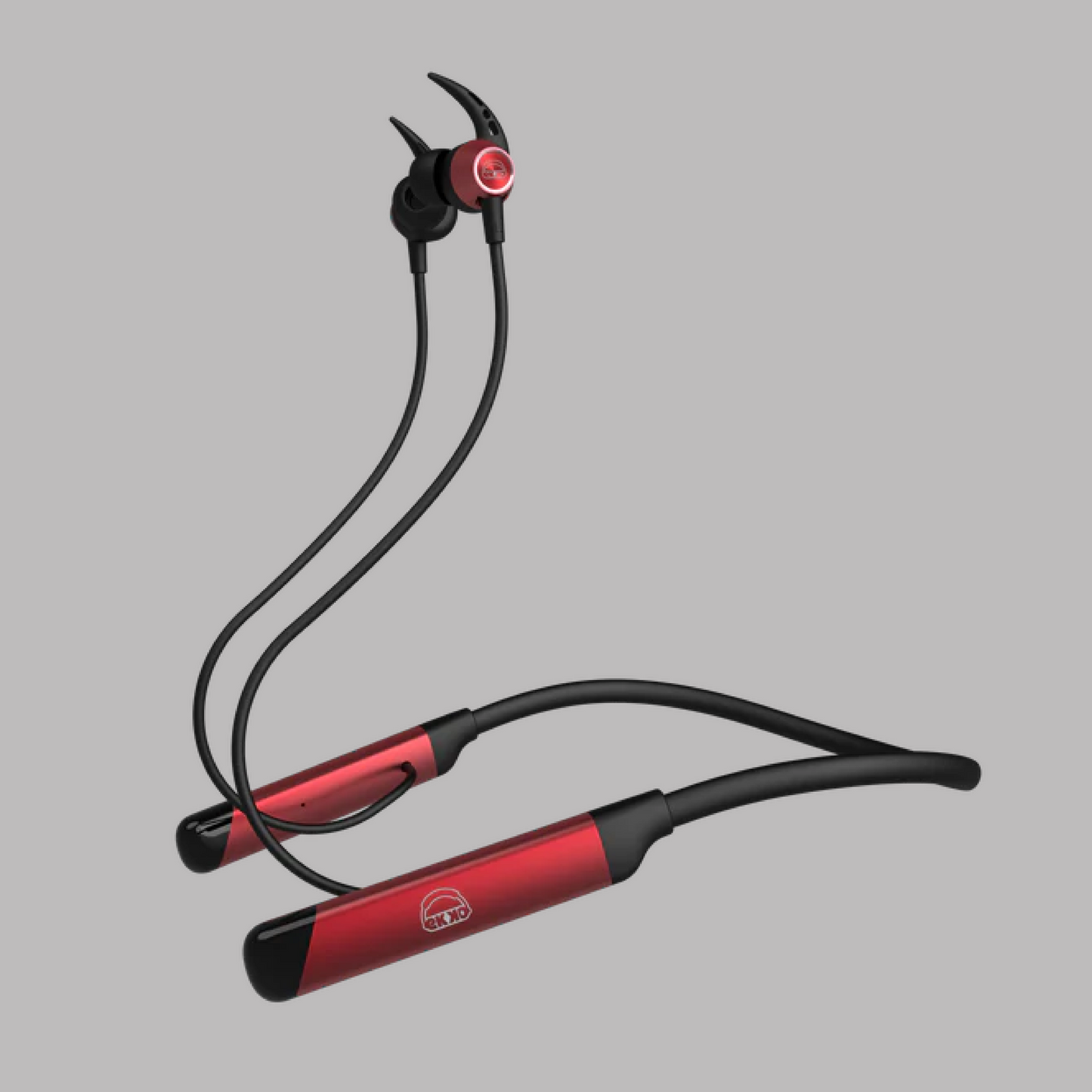 EKKO Unplug N04 Neckband: Premium ENC, 40ms Latency, Max Bass, Twin Connect, Siri & Google Assistant (Red)