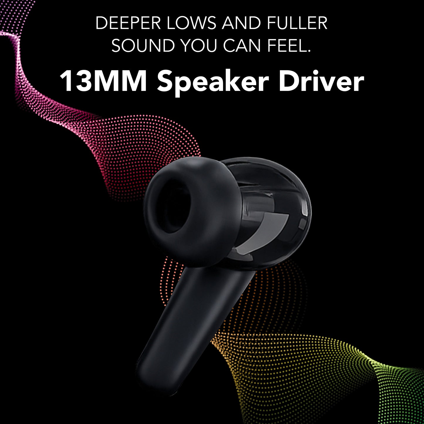 Digimate No9oise Wireless Earbuds with Ai-ENC Technology, 180Hrs Playtime, Bluetooth 5.4, 13MM Driver, HD Dual Mic, Type-C Charging, 300mAh Battery (DG-EB-N09-01)