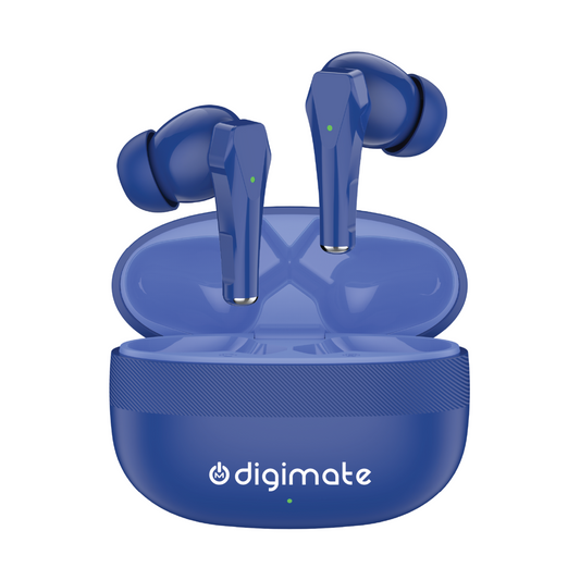 Digimate OPAL TWS Earbuds | 120H Playtime | Bluetooth 5.0 | HD Dual Mic | Type-C Fast Charging | Voice Assistant | 300mAh | 6-Month Warranty