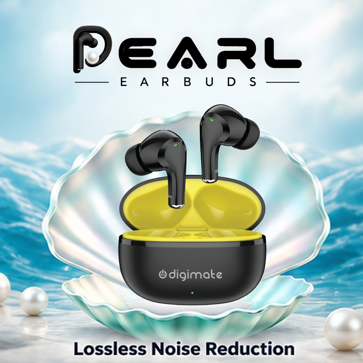 Digimate Ultimate Audio Combo | Pearl TWS Earbuds + Masti Wireless Neckband | 220H Playtime | Type-C Fast Charging | IPX5 Water-Resistant Neckband