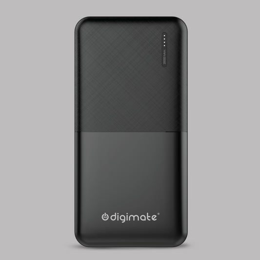 Digimate 20000mAh Power Bank, 10W Dual USB Fast Charging Quick Charge (DGPB-2002, Black)