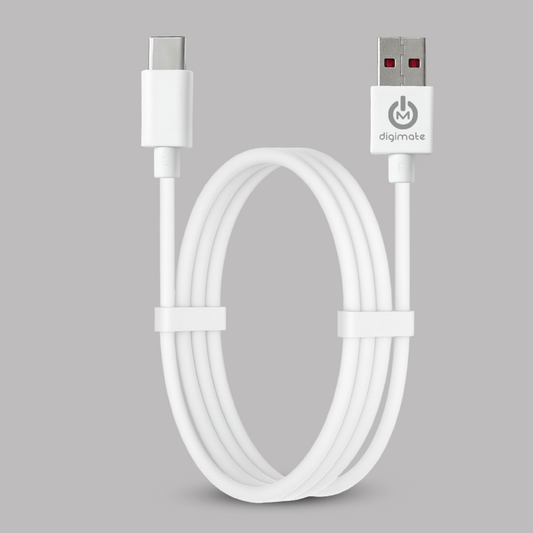 Digimate Raftarr USB to Type-C Fast Charging Cable, Up to 65W Support, TPE Tangle-Free Design (DG-DC-RAFTAAR-01-Type-C)
