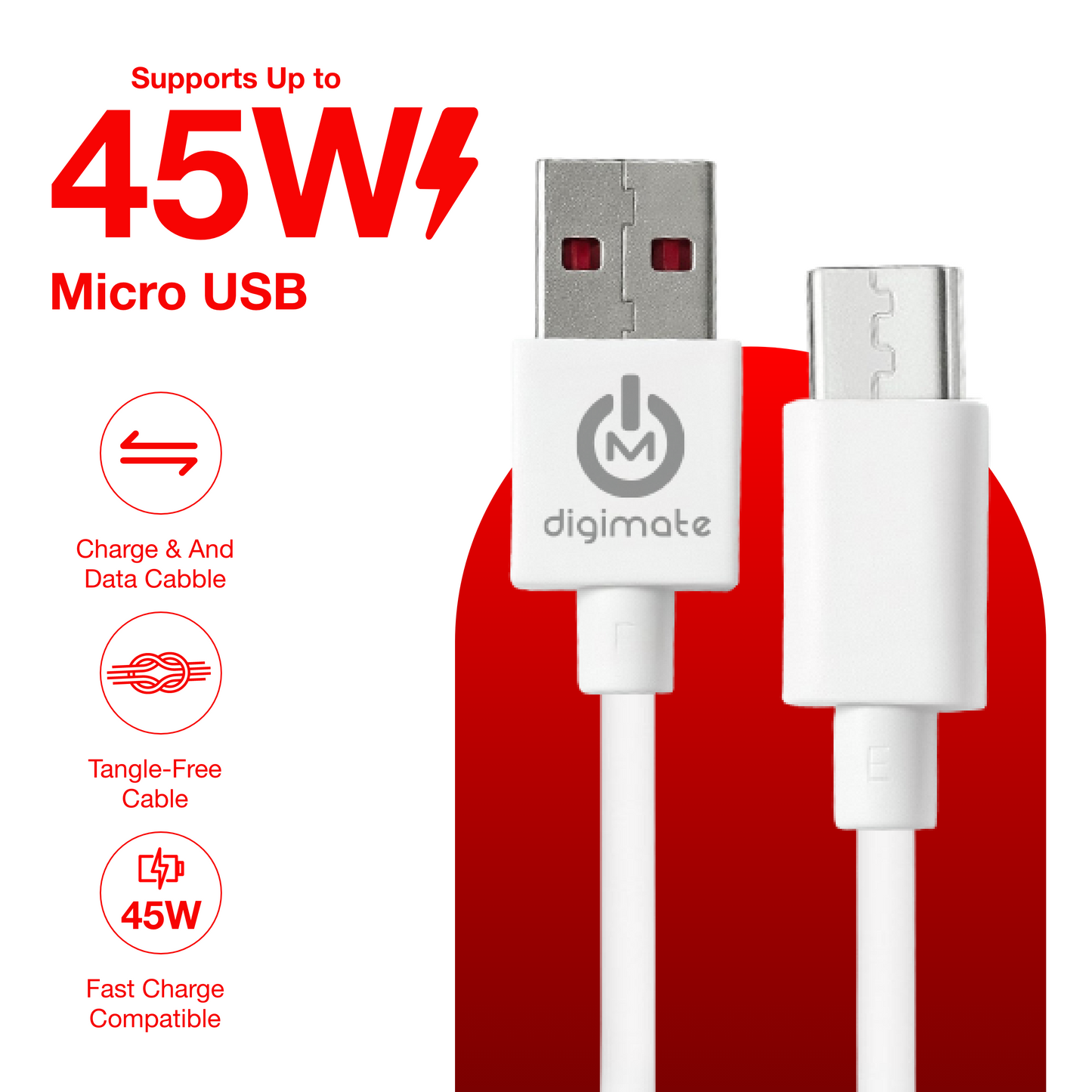 Digimate Raftaar Special Combo – Micro USB + Type-C Fast Charging Cable Bundle ( DG-DC-RAFTAAR-01 | DG-DC-RAFTAAR-01-Type-C )