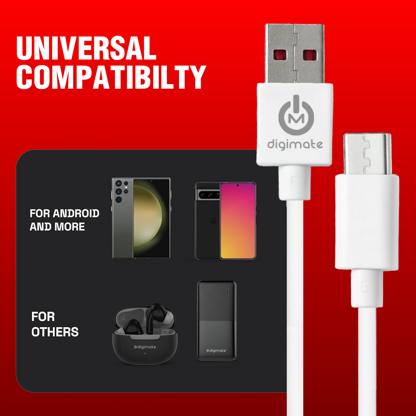Digimate Raftaar Special Combo – Micro USB + Type-C Fast Charging Cable Bundle ( DG-DC-RAFTAAR-01 | DG-DC-RAFTAAR-01-Type-C )