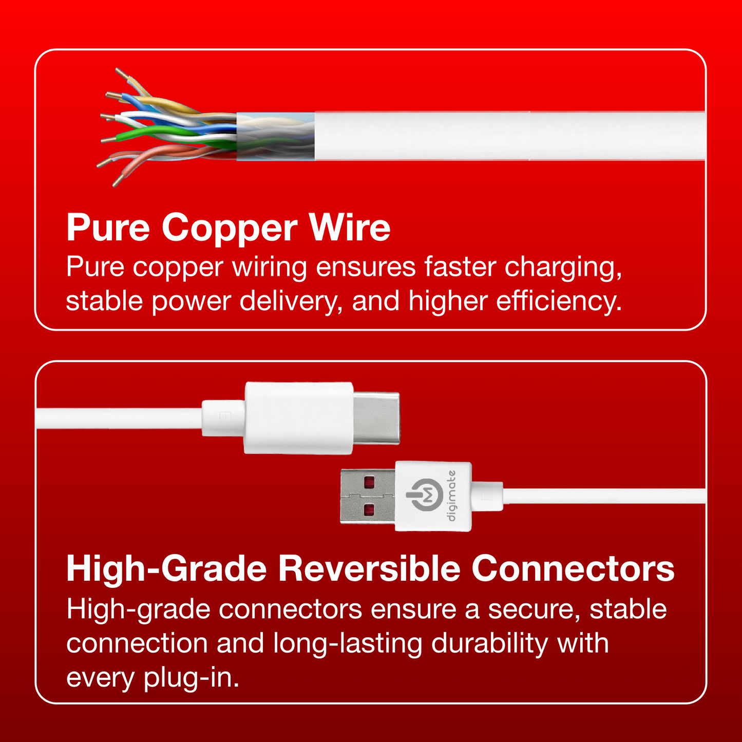 Digimate Raftarr USB to Type-C Fast Charging Cable, Up to 65W Support, TPE Tangle-Free Design (DG-DC-RAFTAAR-01-Type-C)