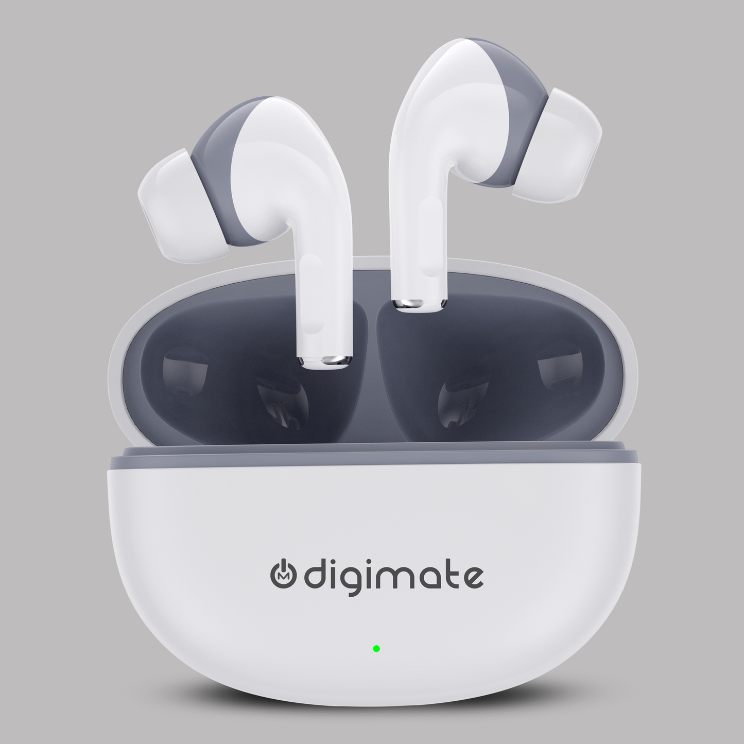 Digimate Sargam 120H Playtime 5.0 Bluetooth Wireless Earbuds with Fast Charging, HD Dual Mic (DG-EB-Sargam-03-White)