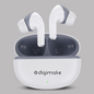 Digimate Sargam 120H Playtime 5.0 Bluetooth Wireless Earbuds with Fast Charging, HD Dual Mic (DG-EB-Sargam-03-White)