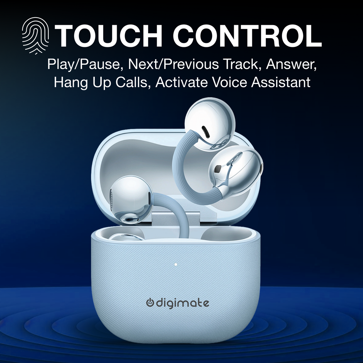 Digimate ENJOY 2.0 Wireless Bluetooth Earbuds | 120H Playtime | Bluetooth 6.0 | HD Dual Mic | Type-C Charging | 350mAh Battery