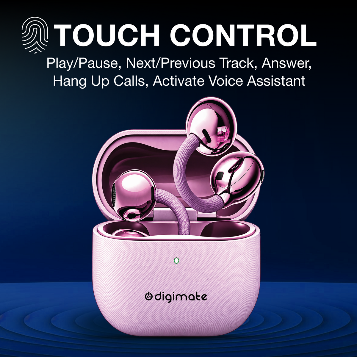 Digimate ENJOY 2.0 Wireless Bluetooth Earbuds | 120H Playtime | Bluetooth 6.0 | HD Dual Mic | Type-C Charging | 350mAh Battery