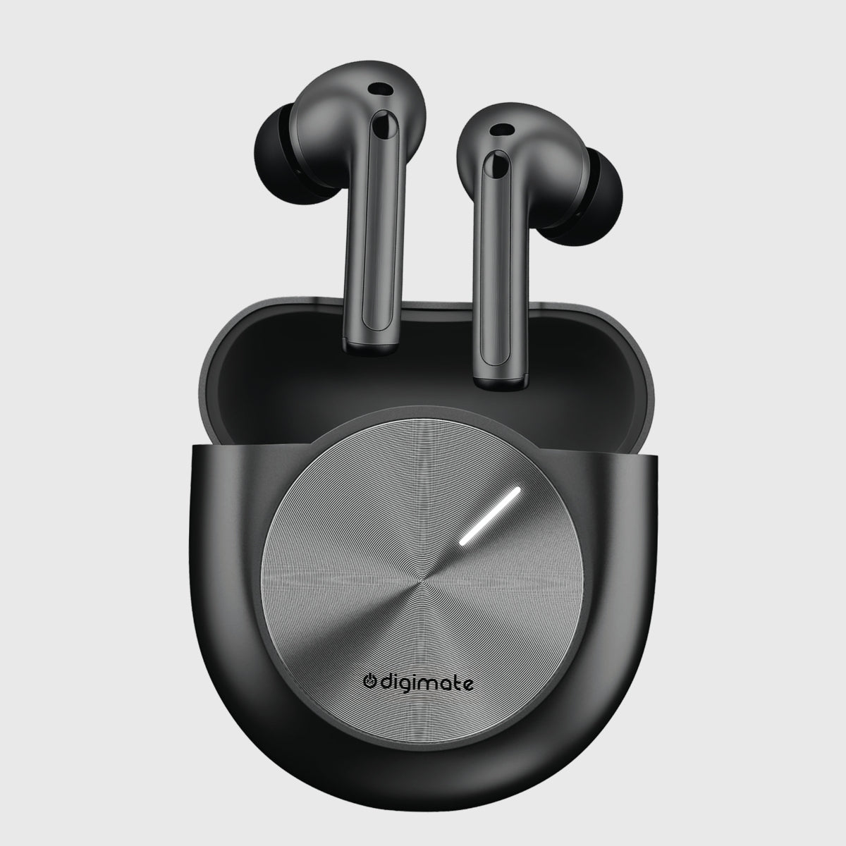 Digimate Silence Wireless Earbuds with 180H Playtime, Bluetooth 5.4, Dual Mic, Fast Type-C Charging (DG-EB-SILE9-CE, Black)