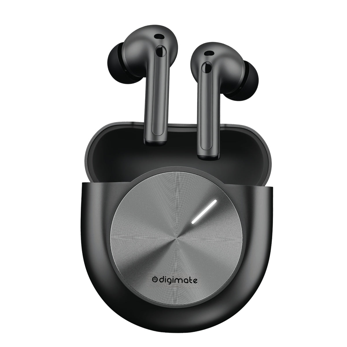 Digimate Silence Wireless Earbuds with 180H Playtime, Bluetooth 5.4, Dual Mic, Fast Type-C Charging (DG-EB-SILE9-CE, Black)