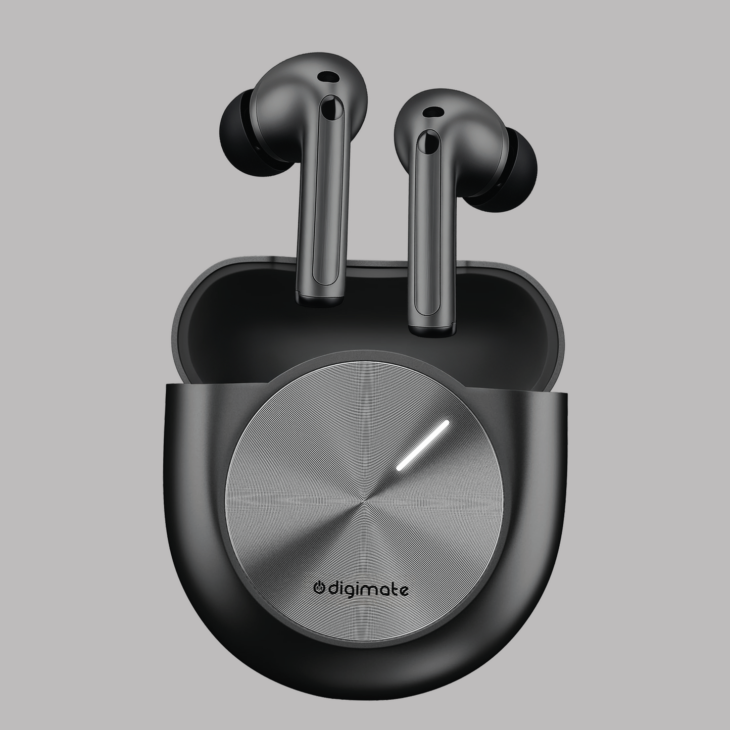 Digimate Silence Wireless Earbuds with 180H Playtime, Bluetooth 5.4, Dual Mic, Fast Type-C Charging (DG-EB-SILE9-CE, Black)