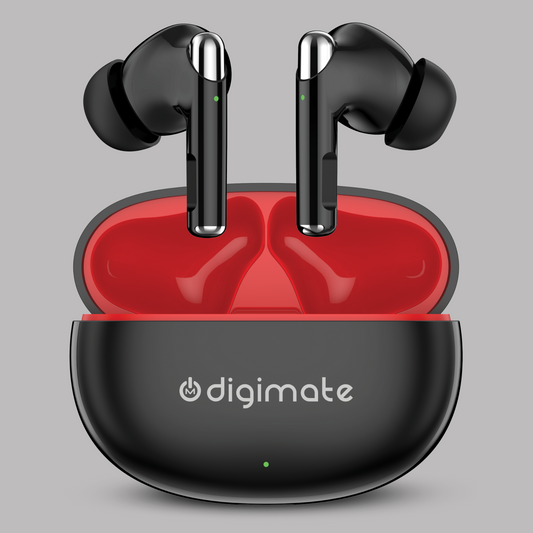 Digimate Taal 120H Playtime 5.0 Bluetooth Wireless Earbuds with Fast Charging & HD Dual Mic (DG-EB-TAAL-01-Black)