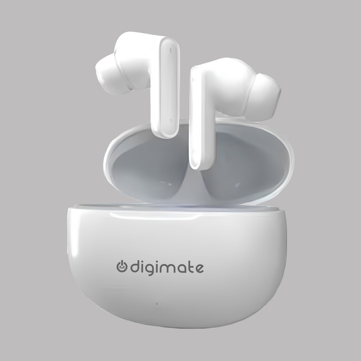 Digimate Tara9g Wireless Earbuds with 100H Playtime, Bluetooth 5.0, Dual Mic, 200mAh Battery & Fast Charging (DG-EB-TARA-9G, White)