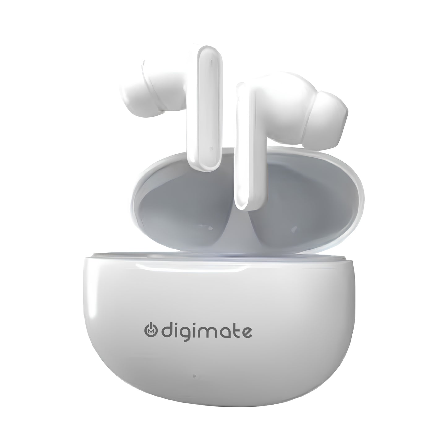 Digimate Tara9g Wireless Earbuds with 100H Playtime, Bluetooth 5.0, Dual Mic, 200mAh Battery & Fast Charging (DG-EB-TARA-9G, White)