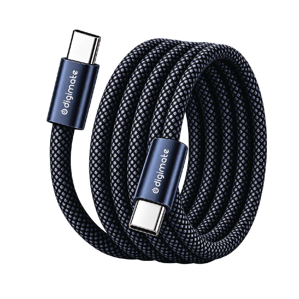 Digimate Thunder Fusion Type-C to Type-C Cable 100W Fast Charging, 480Mbps Data Transfer, 1.5 Meter Braided TPE Cable