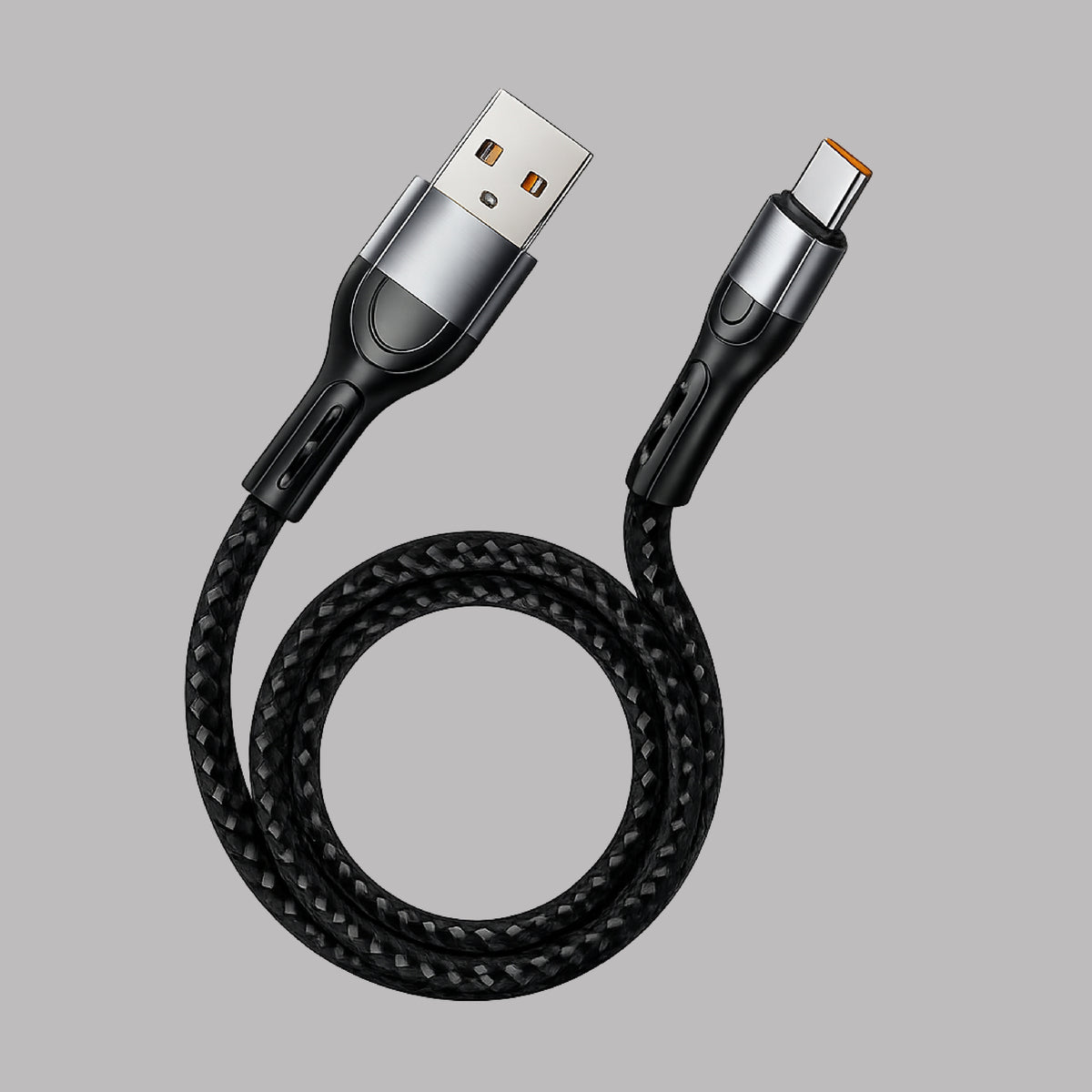 Digimate Thunder Speed USB to Type-C Fast Charging Cable | 65W High-Speed Charging | 480 Mbps Data Transfer | Durable TPE | Tangle-Free Cable | DG-TST-C-1001