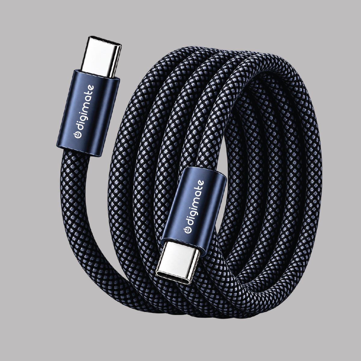 Digimate Thunder Fusion Type-C to Type-C Cable 100W Fast Charging, 480Mbps Data Transfer, 1.5 Meter Braided TPE Cable