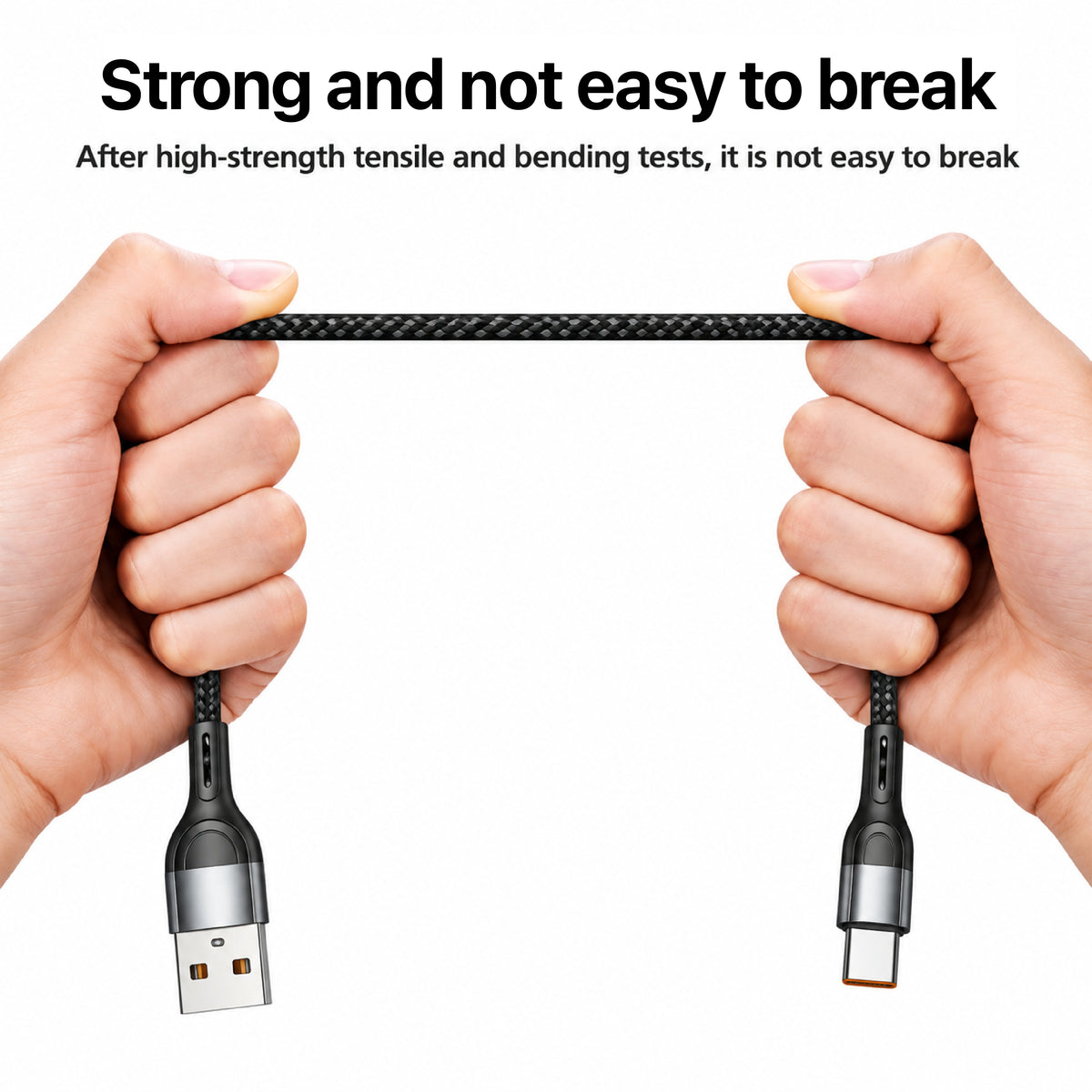 Digimate Thunder Speed USB to Type-C Fast Charging Cable | 65W High-Speed Charging | 480 Mbps Data Transfer | Durable TPE | Tangle-Free Cable | DG-TST-C-1001