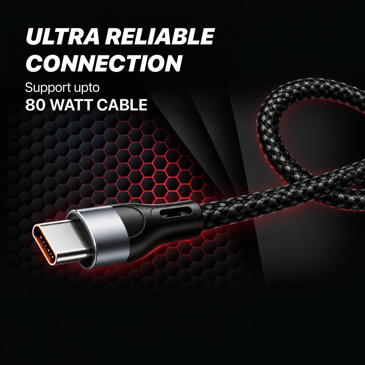 Digimate Thunder Speed USB to Type-C Fast Charging Cable | 65W High-Speed Charging | 480 Mbps Data Transfer | Durable TPE | Tangle-Free Cable | DG-TST-C-1001