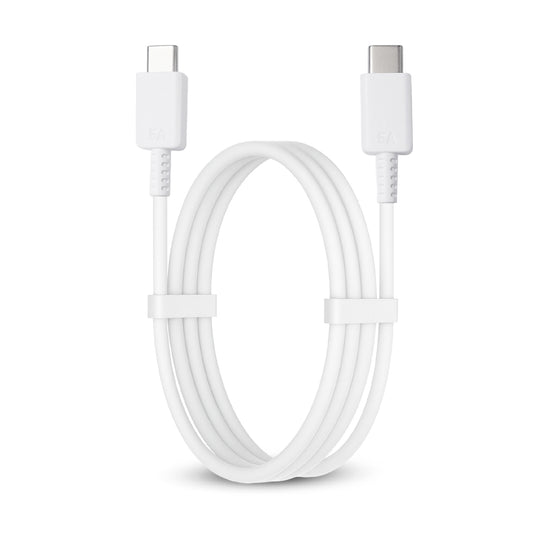 Digimate Type-C to Type-C Super Fast Charging Data Cable, 5A, 65W Support, TPE Material, White