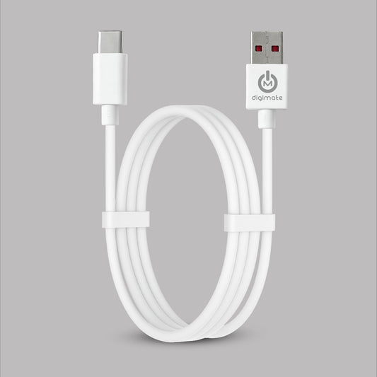 Digimate USB to Type-C Data Cable, Super Fast Charging, 45W Support, 480 Mbps Speed, TPE Material