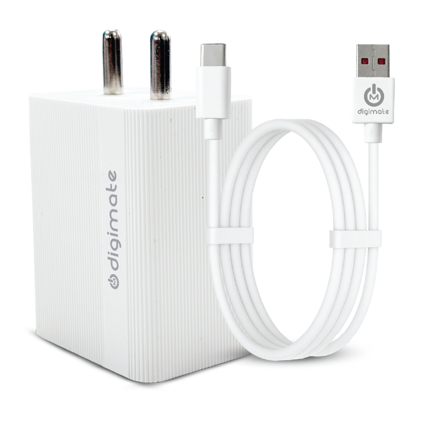 Digimate Voltedge 100W Super Vooc Dash Charger With 1.5 Meter USB to Type C Cable (DG-VOLT-100, White)