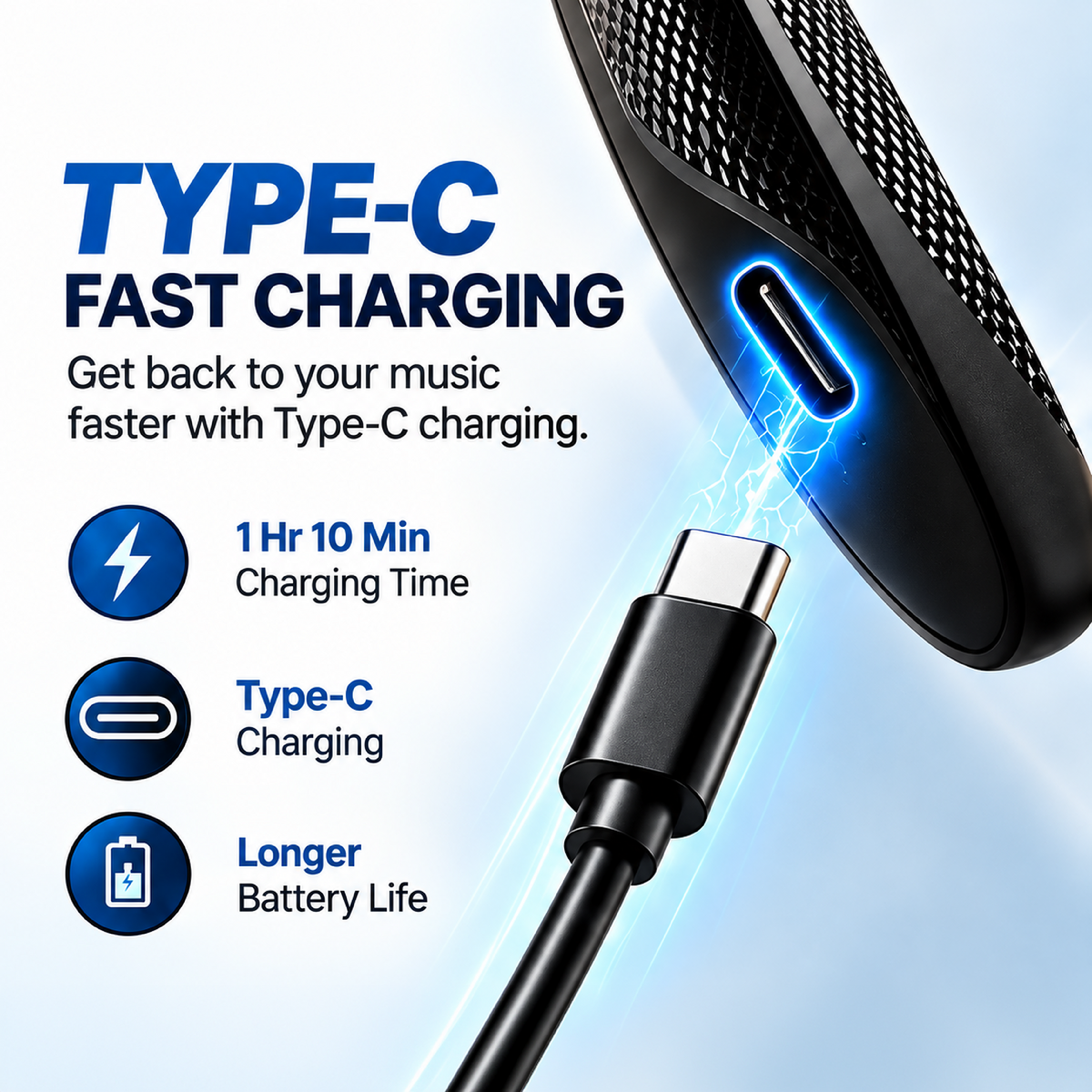 Digimate Waves Wireless Neckband | 100H Playtime | Bluetooth 5.4 | IPX5 Water Resistant | Type-C Fast Charging | Voice Assistant | DG-NB-W-1001