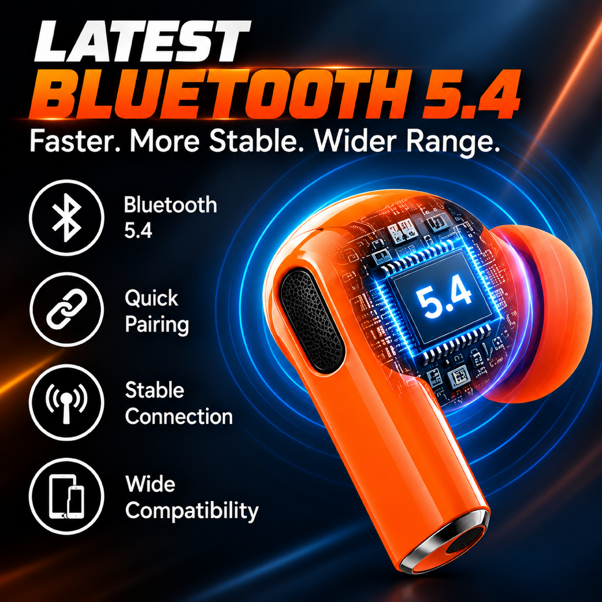 Digimate YaarBuds TWS Earbuds – 100H Playtime, Bluetooth 5.4, Touch Control, Voice Assistant & Type-C Fast Charging