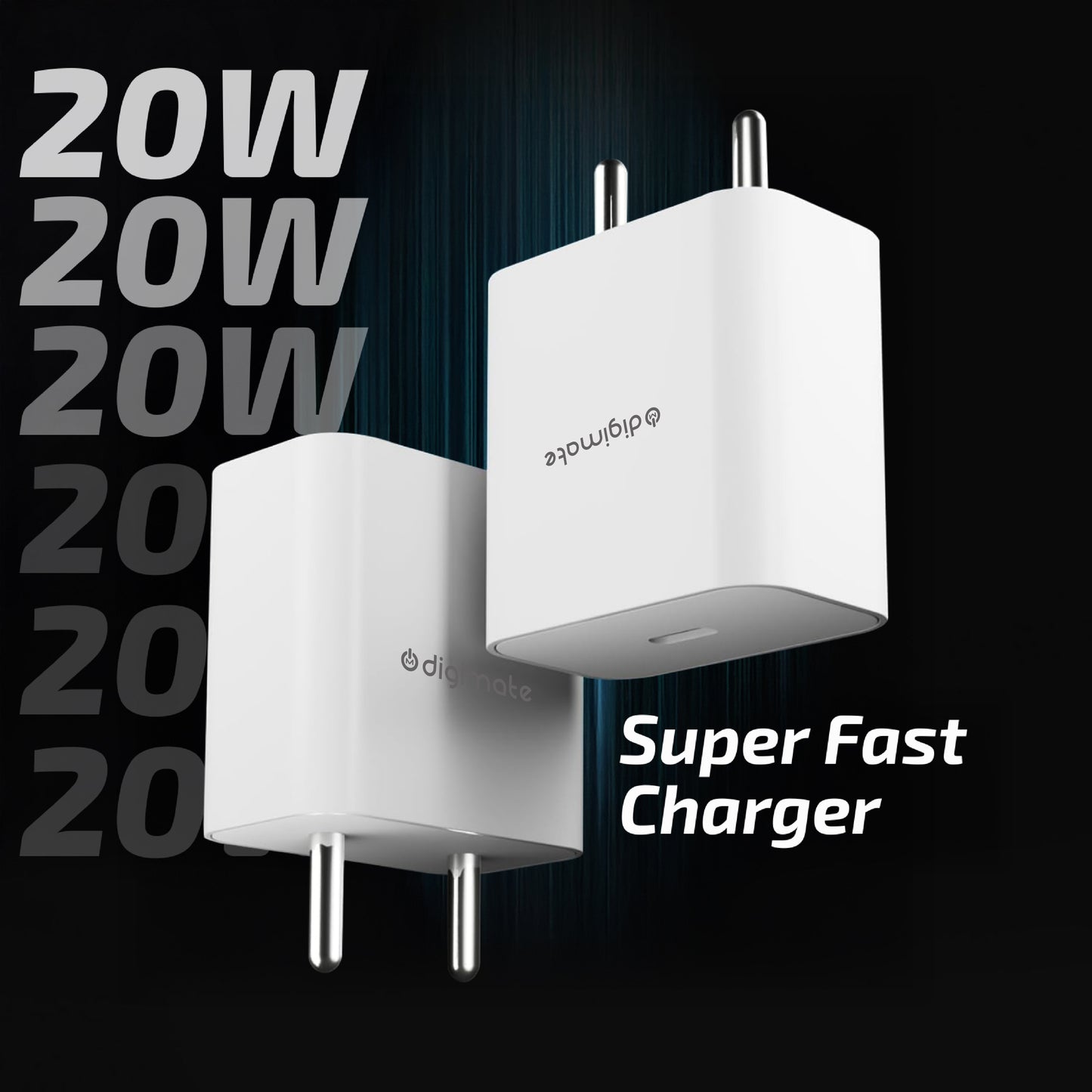 Digimate iPhone 20W Charger with Lightning Cable Compatible with iPhone 11/12/13/13 Max/ Pro Max (White)(DG-ADP-1004)